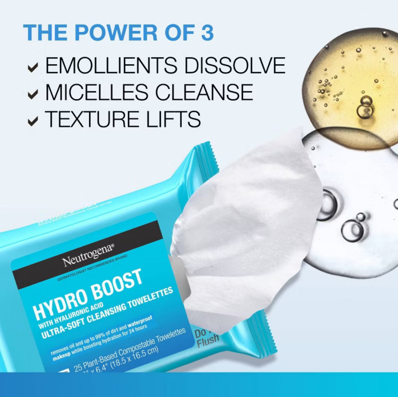 Neutrogena Hydro Boost Face Toallitas Desmaquillante with Hyaluronic Acid