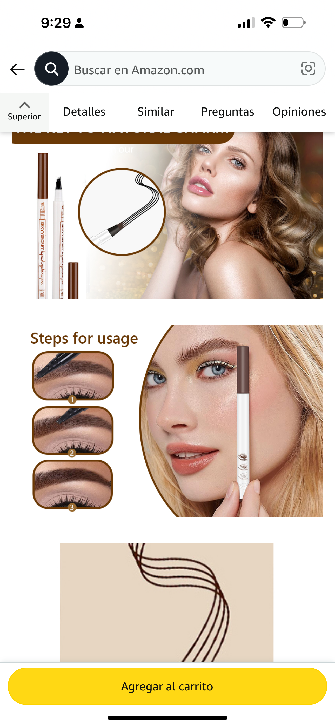 Tattoo Eyebrow Pen Microblading - Lápiz de cejas