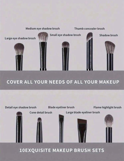 Set de 10 brochas para ojos