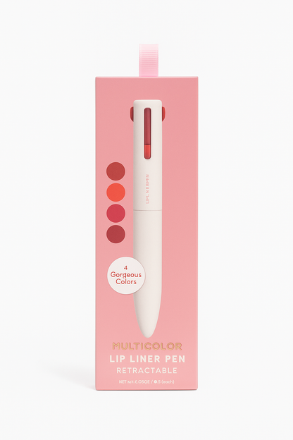 Multicolor Lip Liner Pen Retractable – 4 Gorgeous Colors