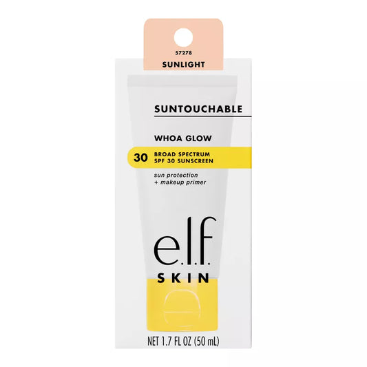 e.l.f. SKIN Suntouchable Whoa Glow Sunscreen & Primer - Luz solar - SPF 30