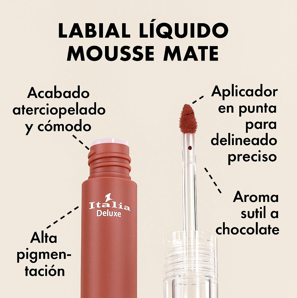 Labial Mousse Matte Liquid Lipstick Italia Deluxe