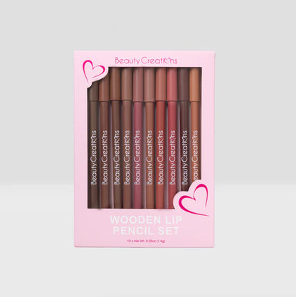 Set de Lápices para Labios - Beauty Creations Wooden Lip Pencil Set