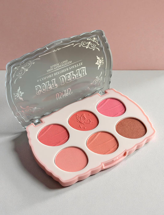 Paleta de Blush – 6 Tonos