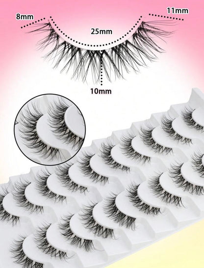 Set de 10 pares de pestañas Wispy
