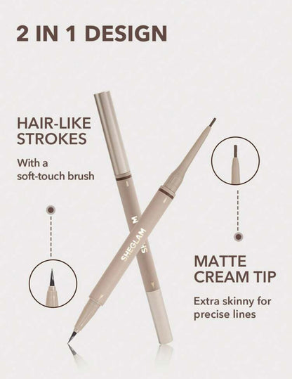 Lápiz de Cejas Sheglam 2en1 Brows On Demand