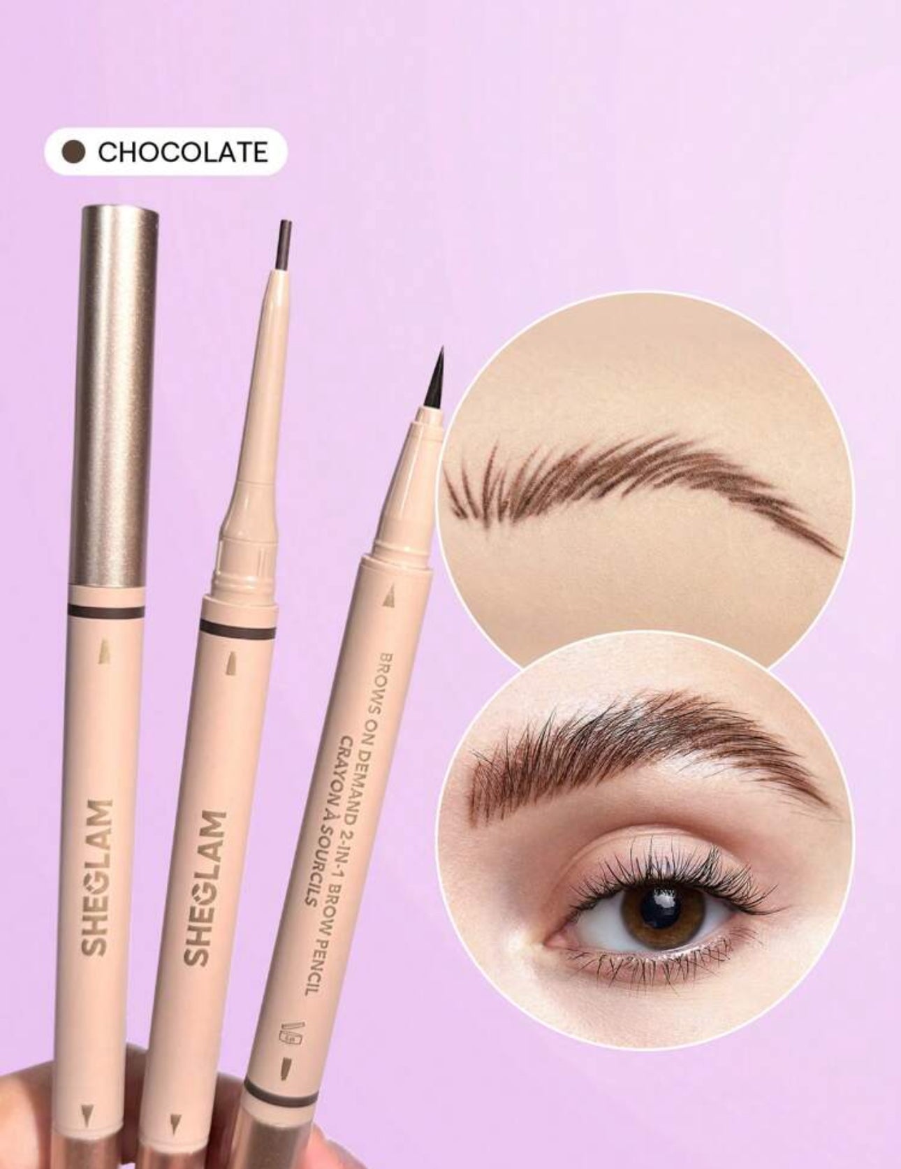 Lápiz de Cejas Sheglam 2en1 Brows On Demand