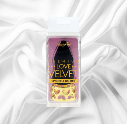 Sponge & Holder Love Velvet Amor Us - Esponja de maquillaje
