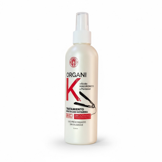Protector Térmico Organi K – Efecto Liso con Keratina, Ácido Hialurónico y Pantenol